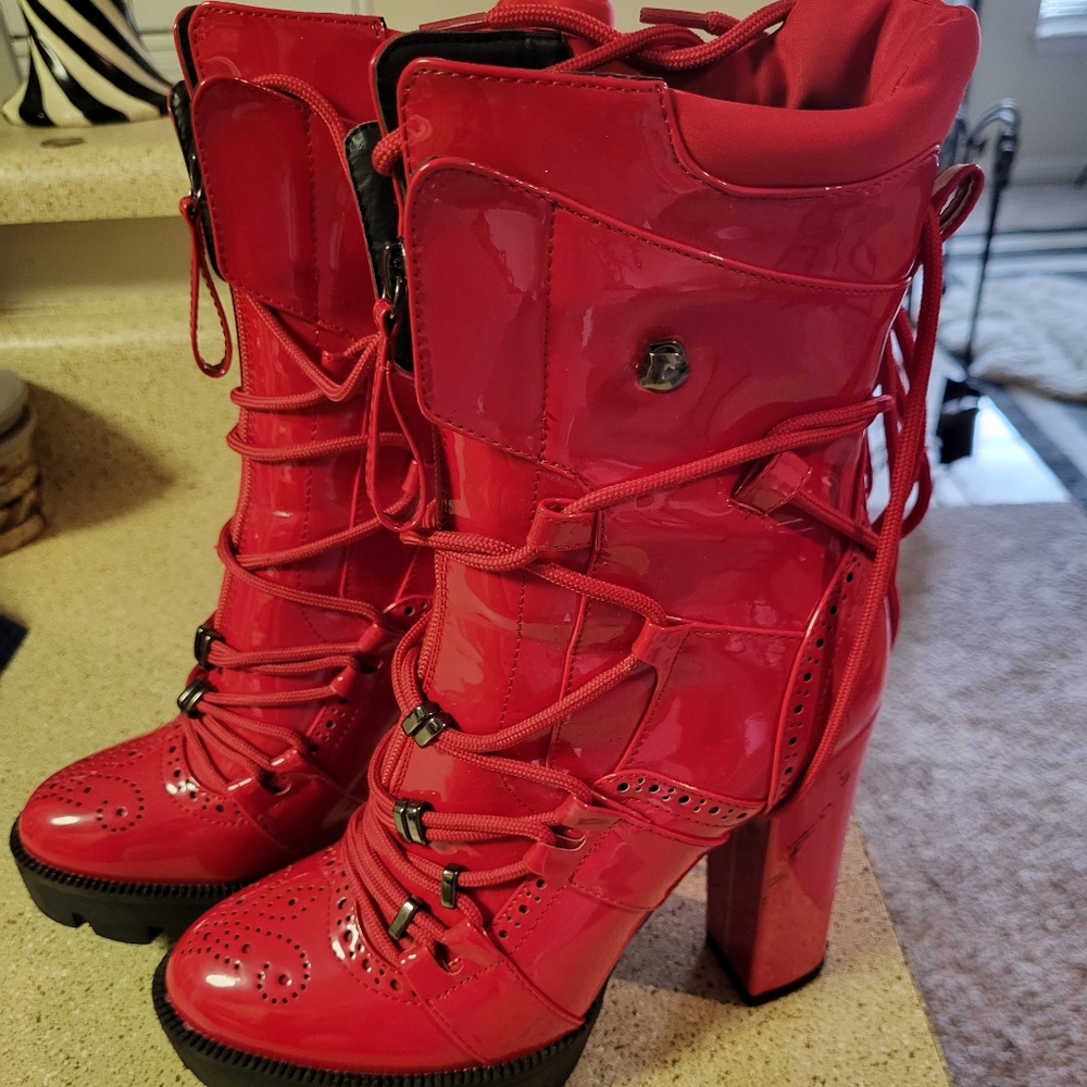Azalea Wang Red Hot Boots!